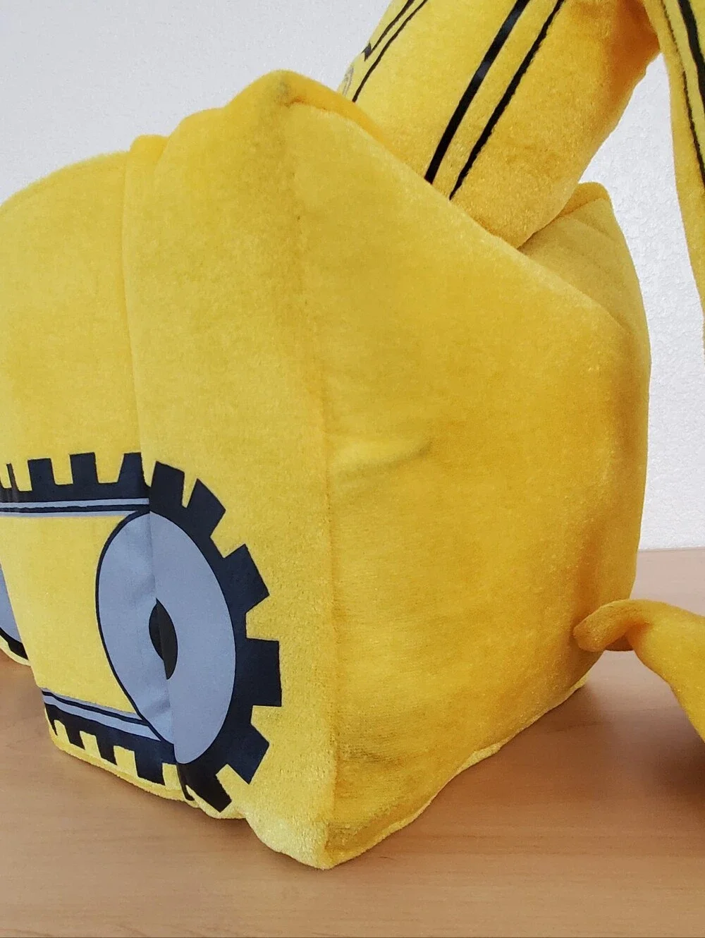 Yellow Excavator Digger Costume, Ride In Style Ages 3-7 Lightweight Plush 3D